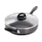 Oster Clairborne 10.25" Charcoal Gray Aluminum Sauté Pan with Lid